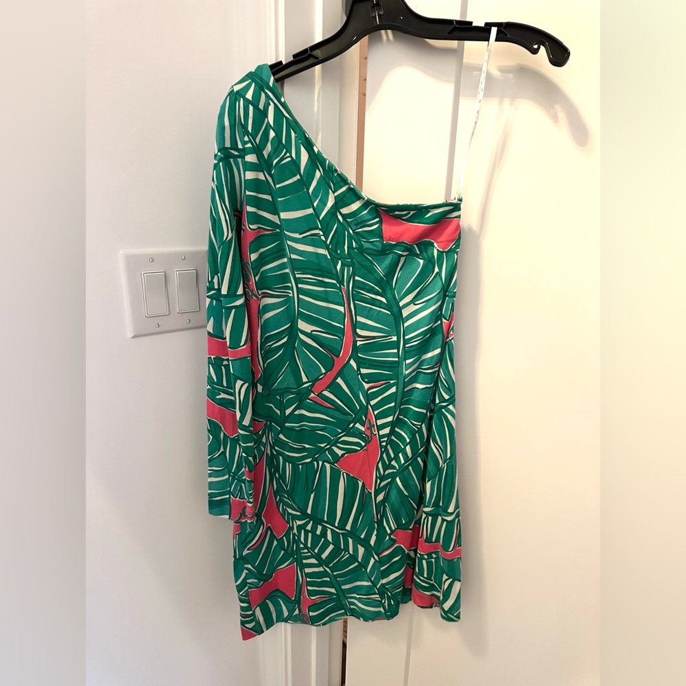 Lilly Pulitzer Whittaker One-Shoulder Dress Small - Picture 3 of 6